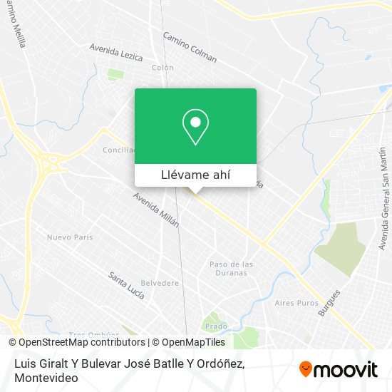 Mapa de Luis Giralt Y Bulevar José Batlle Y Ordóñez