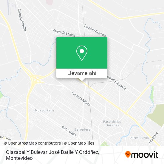 Mapa de Olazabal Y Bulevar José Batlle Y Ordóñez