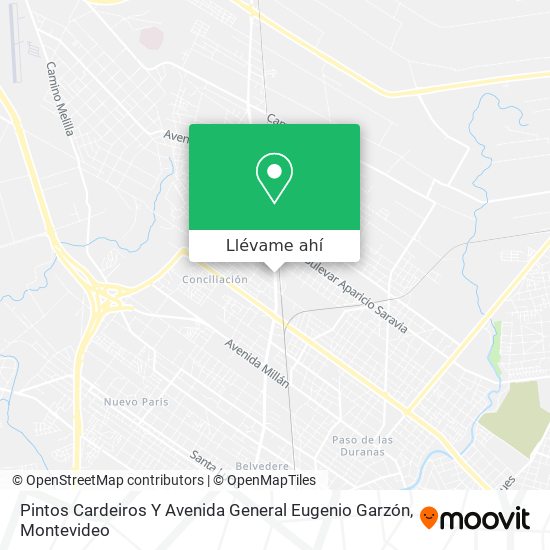 Mapa de Pintos Cardeiros Y Avenida General Eugenio Garzón