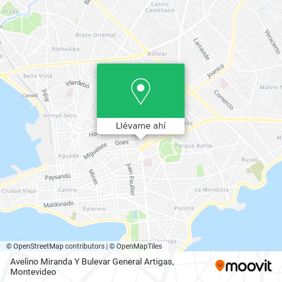 Mapa de Avelino Miranda Y Bulevar General Artigas