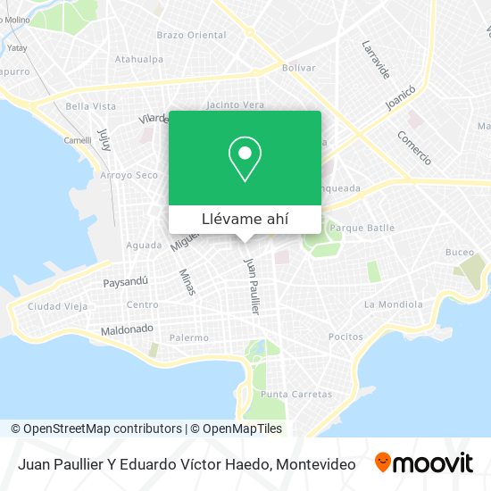 Mapa de Juan Paullier Y Eduardo Víctor Haedo