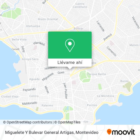 Mapa de Miguelete Y Bulevar General Artigas
