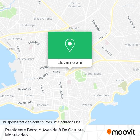 Mapa de Presidente Berro Y Avenida 8 De Octubre