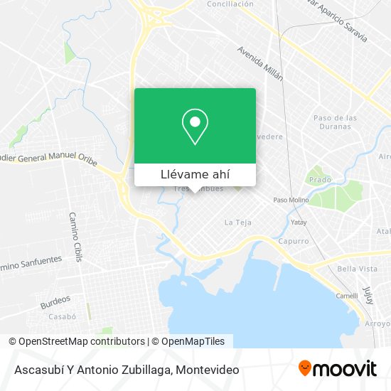 Mapa de Ascasubí Y Antonio Zubillaga
