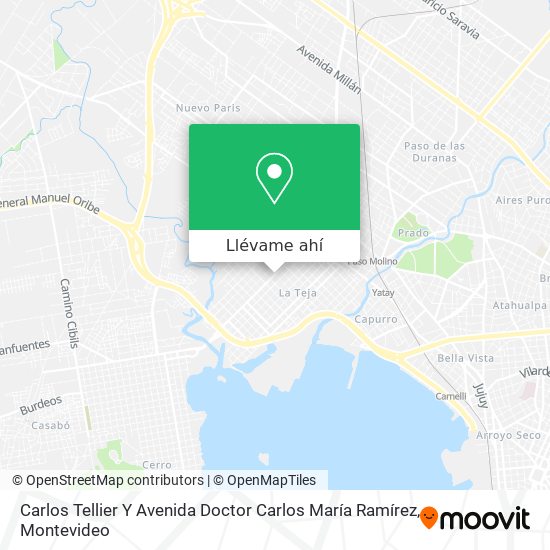 Mapa de Carlos Tellier Y Avenida Doctor Carlos María Ramírez