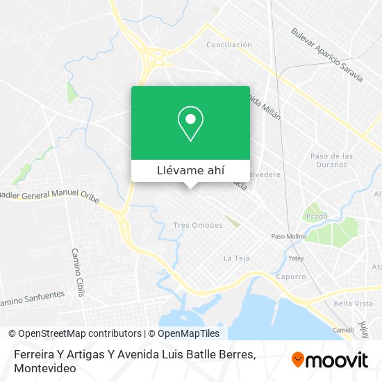 Mapa de Ferreira Y Artigas Y Avenida Luis Batlle Berres