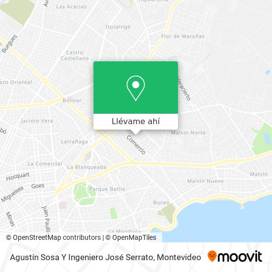 Mapa de Agustín Sosa Y Ingeniero José Serrato