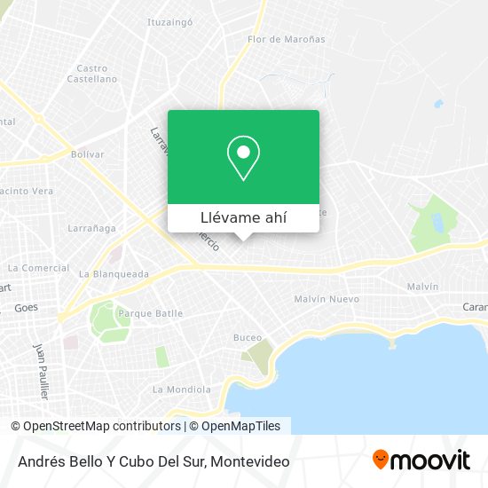 Mapa de Andrés Bello Y Cubo Del Sur