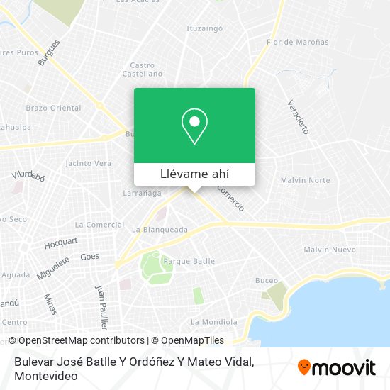 Mapa de Bulevar José Batlle Y Ordóñez Y Mateo Vidal