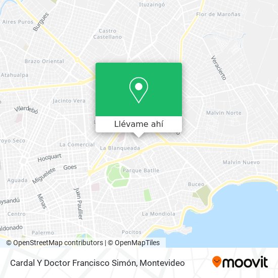 Mapa de Cardal Y Doctor Francisco Simón