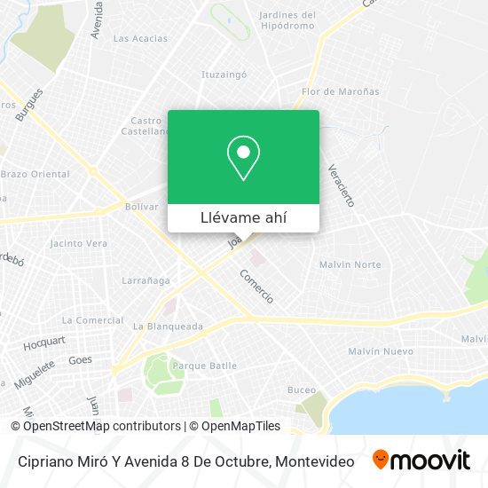 Mapa de Cipriano Miró Y Avenida 8 De Octubre