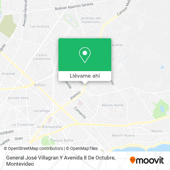 Mapa de General José Villagran Y Avenida 8 De Octubre