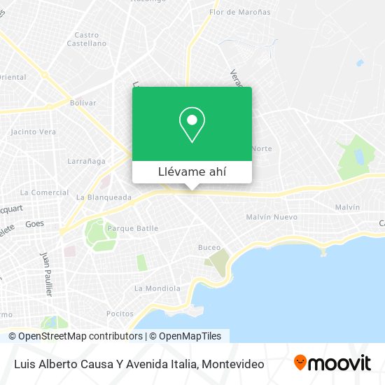 Mapa de Luis Alberto Causa Y Avenida Italia