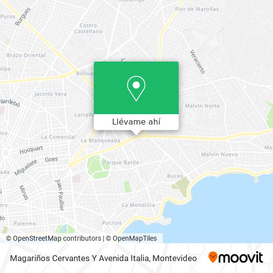 Mapa de Magariños Cervantes Y Avenida Italia