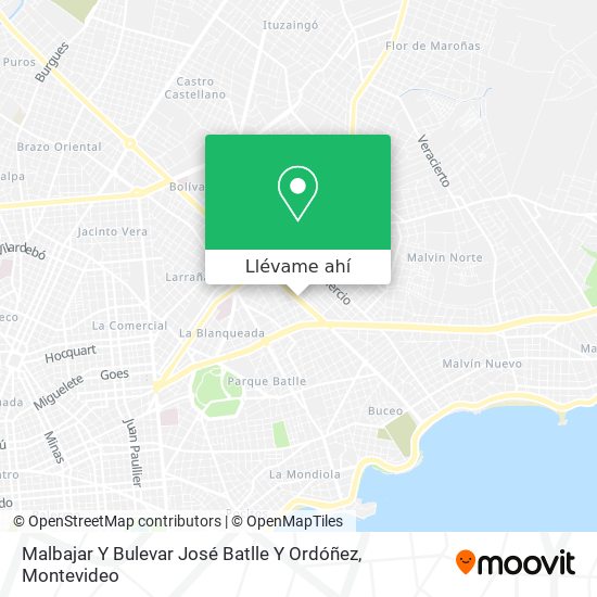 Mapa de Malbajar Y Bulevar José Batlle Y Ordóñez
