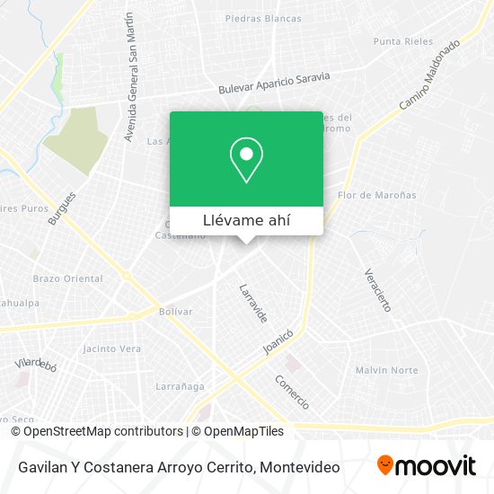 Mapa de Gavilan Y Costanera Arroyo Cerrito