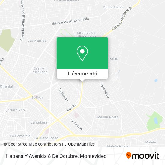 Mapa de Habana Y Avenida 8 De Octubre