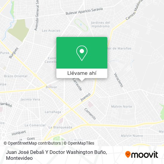 Mapa de Juan José Debali Y Doctor Washington Buño
