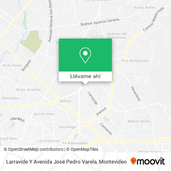 Mapa de Larravide Y Avenida José Pedro Varela