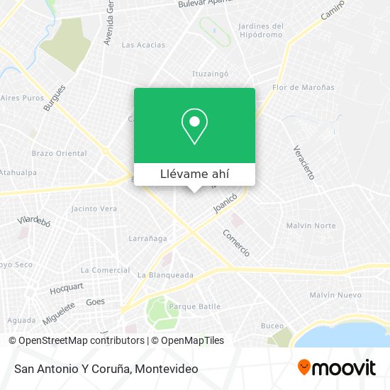 Mapa de San Antonio Y Coruña