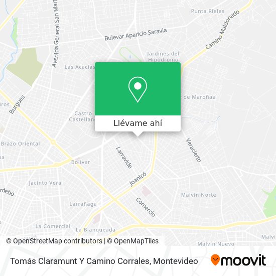 Mapa de Tomás Claramunt Y Camino Corrales