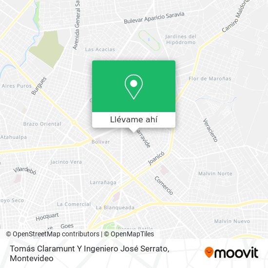 Mapa de Tomás Claramunt Y Ingeniero José Serrato