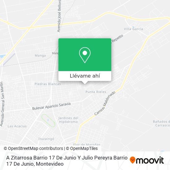 Mapa de A Zitarrosa Barrio 17 De Junio Y Julio Pereyra Barrio 17 De Junio