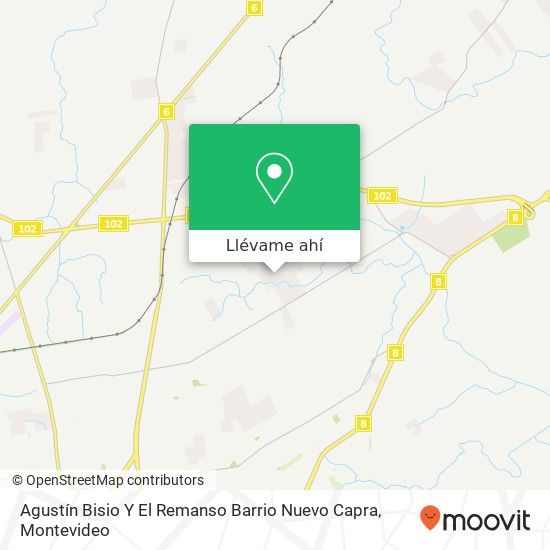 Mapa de Agustín Bisio Y El Remanso Barrio Nuevo Capra