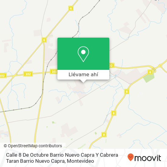 Mapa de Calle 8 De Octubre Barrio Nuevo Capra Y Cabrera Taran Barrio Nuevo Capra