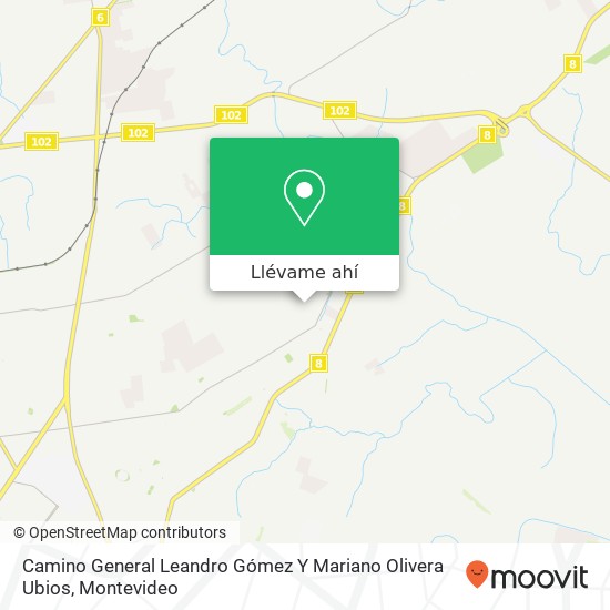 Mapa de Camino General Leandro Gómez Y Mariano Olivera Ubios