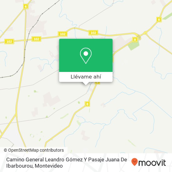 Mapa de Camino General Leandro Gómez Y Pasaje Juana De Ibarbourou