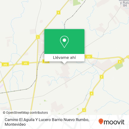 Mapa de Camino El Aguila Y Lucero Barrio Nuevo Rumbo