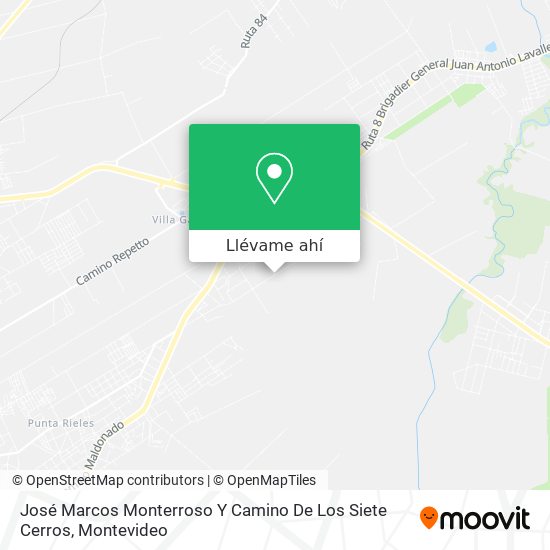 Mapa de José Marcos Monterroso Y Camino De Los Siete Cerros