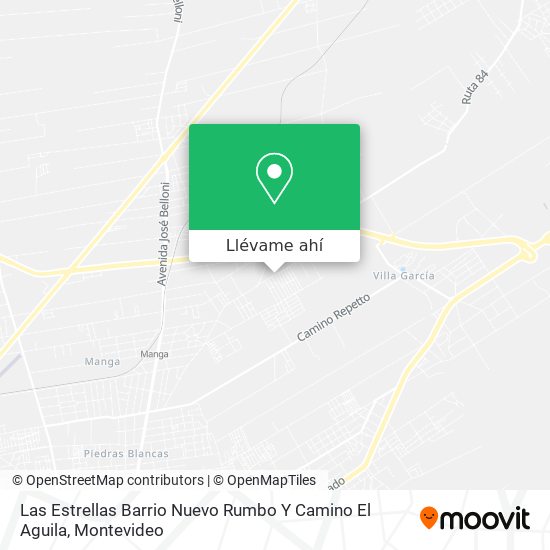Mapa de Las Estrellas Barrio Nuevo Rumbo Y Camino El Aguila