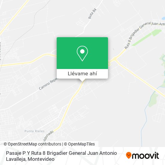Mapa de Pasaje P Y Ruta 8 Brigadier General Juan Antonio Lavalleja