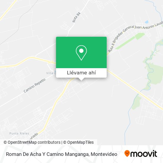 Mapa de Roman De Acha Y Camino Manganga