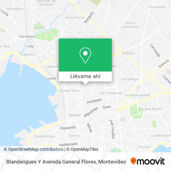 Mapa de Blandengues Y Avenida General Flores