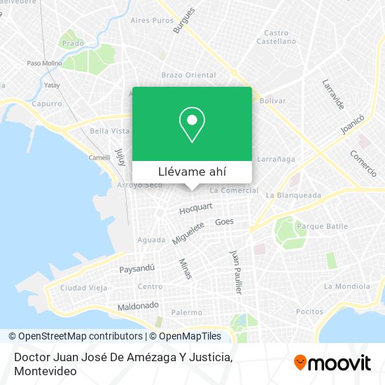 Mapa de Doctor Juan José De Amézaga Y Justicia