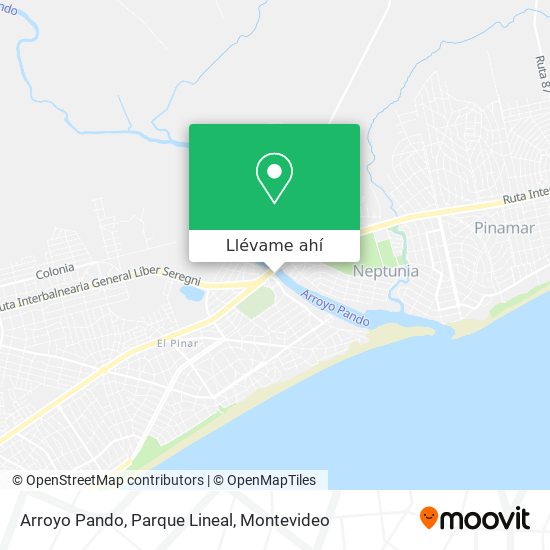 Mapa de Arroyo Pando, Parque Lineal