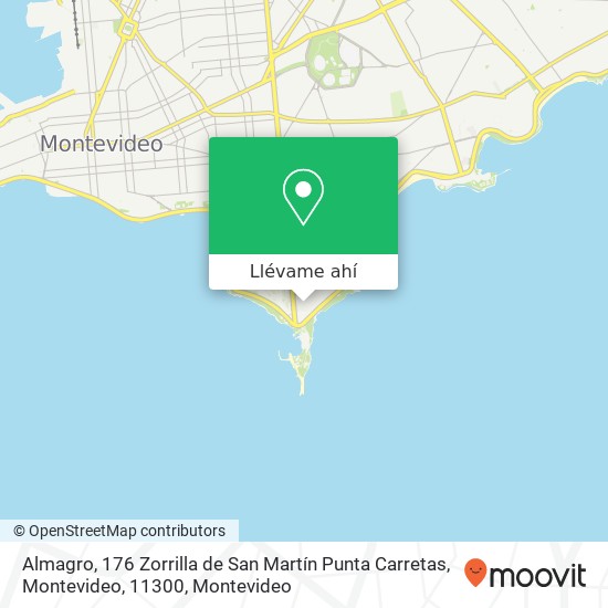 Mapa de Almagro, 176 Zorrilla de San Martín Punta Carretas, Montevideo, 11300