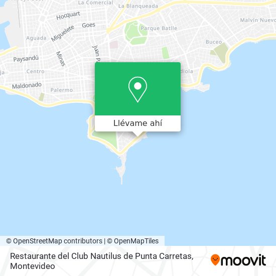 Mapa de Restaurante del Club Nautilus de Punta Carretas