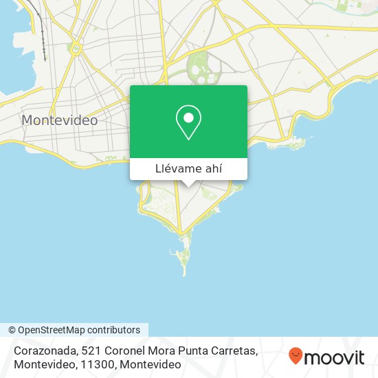 Mapa de Corazonada, 521 Coronel Mora Punta Carretas, Montevideo, 11300