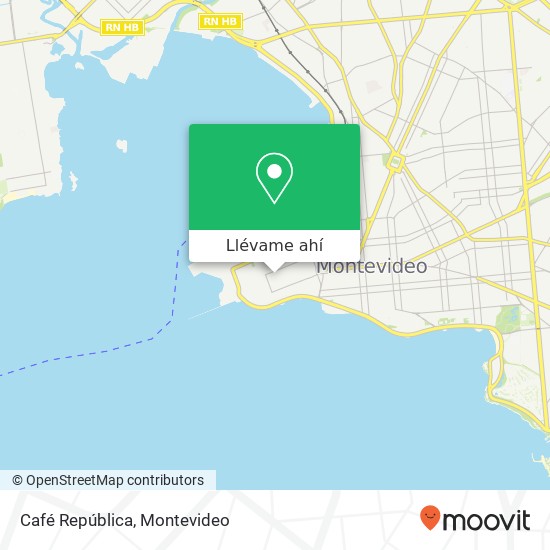 Mapa de Café República, Circunvalación Durango Ciudad Vieja, Montevideo, 11000