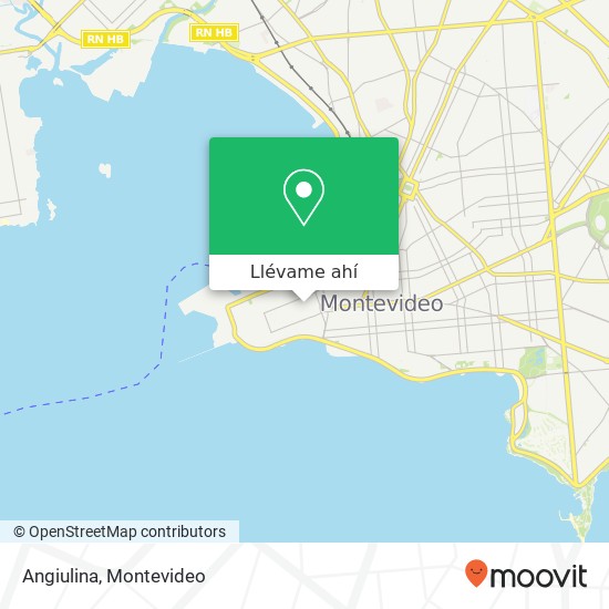 Mapa de Angiulina, Ciudad Vieja, Montevideo, 11000