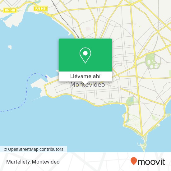 Mapa de Martellety, Paraguay Centro, Montevideo, 11100