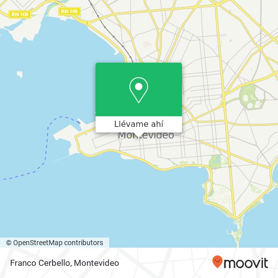Mapa de Franco Cerbello, San José Centro, Montevideo, 11100