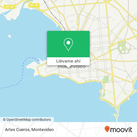 Mapa de Artes Cueros, Río Negro Centro, Montevideo, 11100