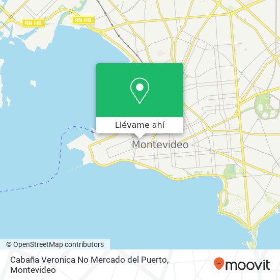 Mapa de Cabaña Veronica No Mercado del Puerto, Andes Centro, Montevideo, 11100