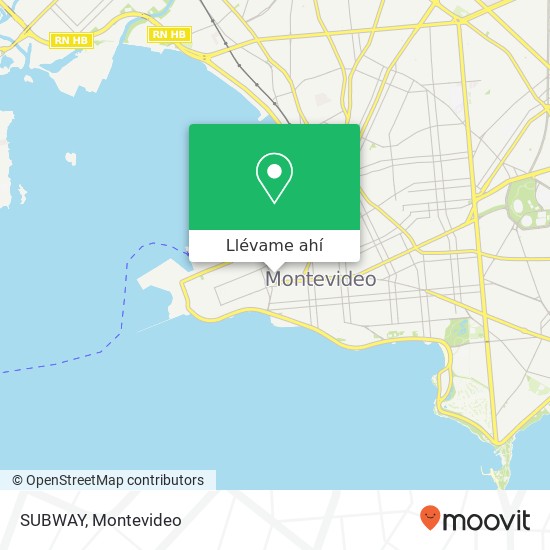 Mapa de SUBWAY, Colonia Centro, Montevideo, 11100