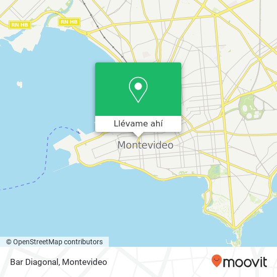 Mapa de Bar Diagonal, Mercedes Centro, Montevideo, 11100